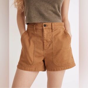 Madewell Perfect Vintage Fatigue Shorts Size 25 Ochre/Tan High Rise